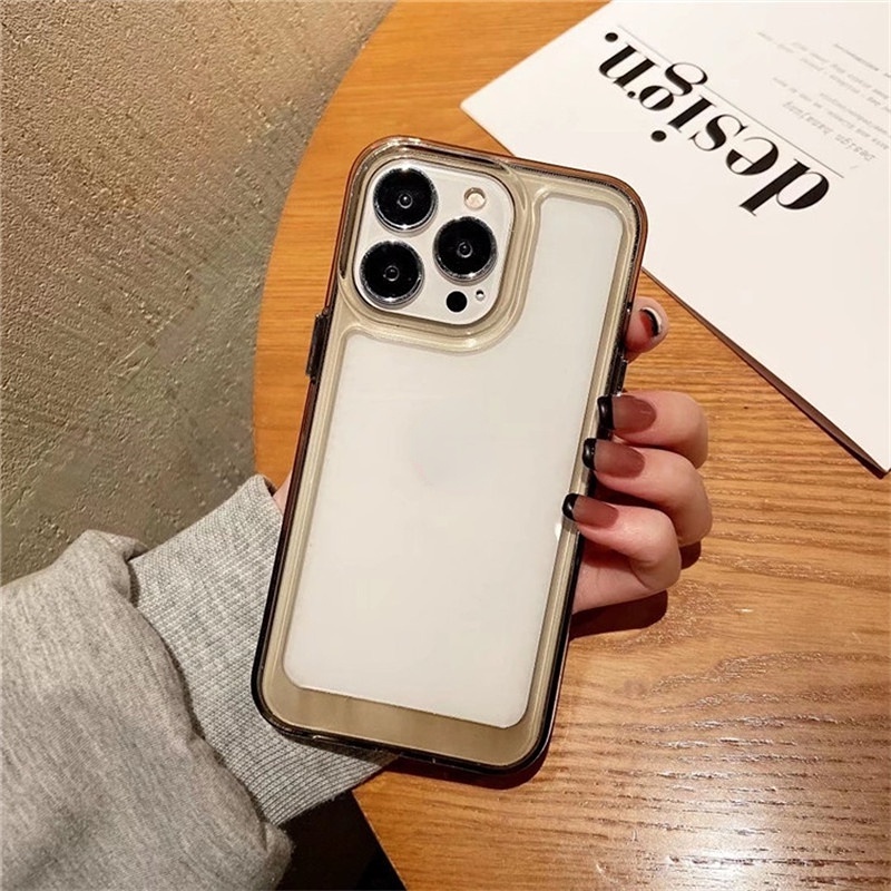 Hard Case Akrilik Transparan Shockproof Cover IPhone 13 12 11 Pro MAX XS MAX XR X 7 8 Plus SE