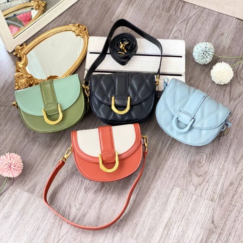 CK Mini Gabine Quilted Saddle Bag