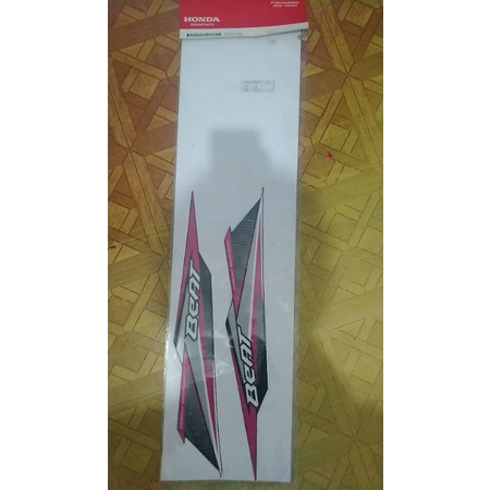 stiker body belakang Honda beat 2017 warna pink original