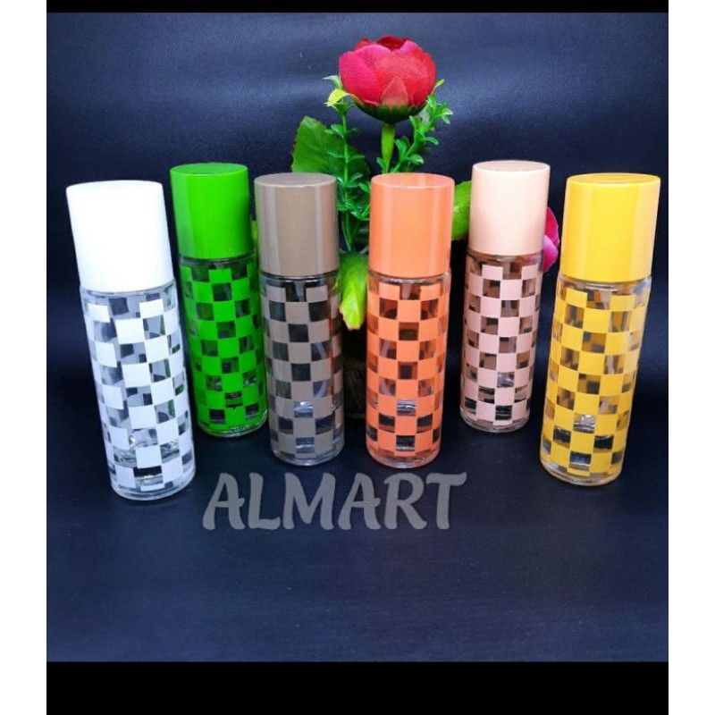 botol parfum spray kasa bening motif kotak 30ml
