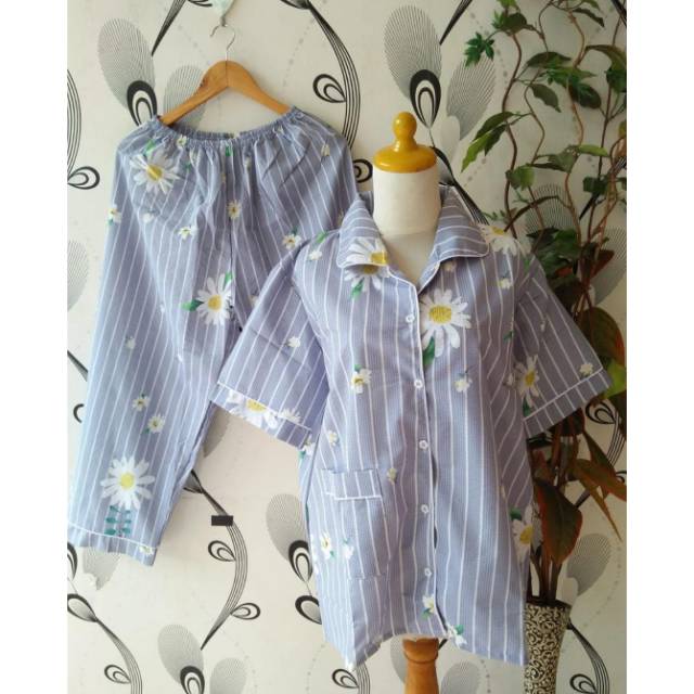 Piyama CP Dewasa Busui Katun Jepang La Pilla Ori