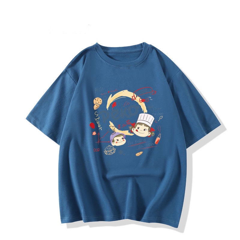 #Sisjuly# Katun Lengan PendekTWanita Longgar T-shirt2022Musim Panas Baru Tipis Jepang Manis Niche Top Wanita P