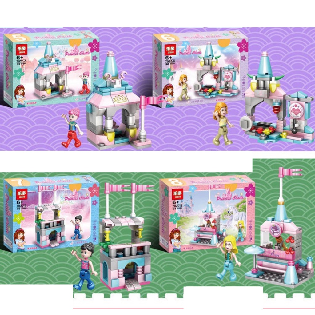 Mainan Lego 8 in 1 Barbie Castle Princess Balok Susun Edukasi DIY