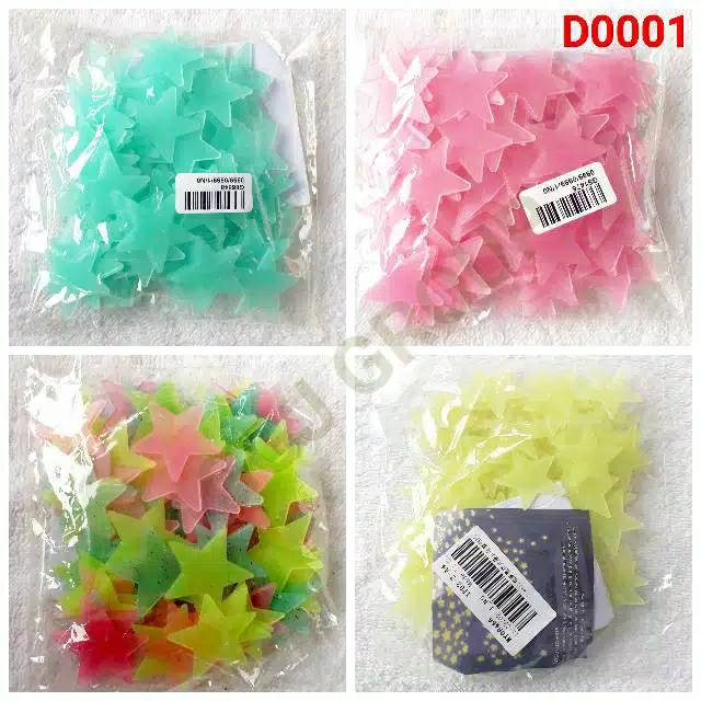 

Stiker bintang nyala/glow in the dark