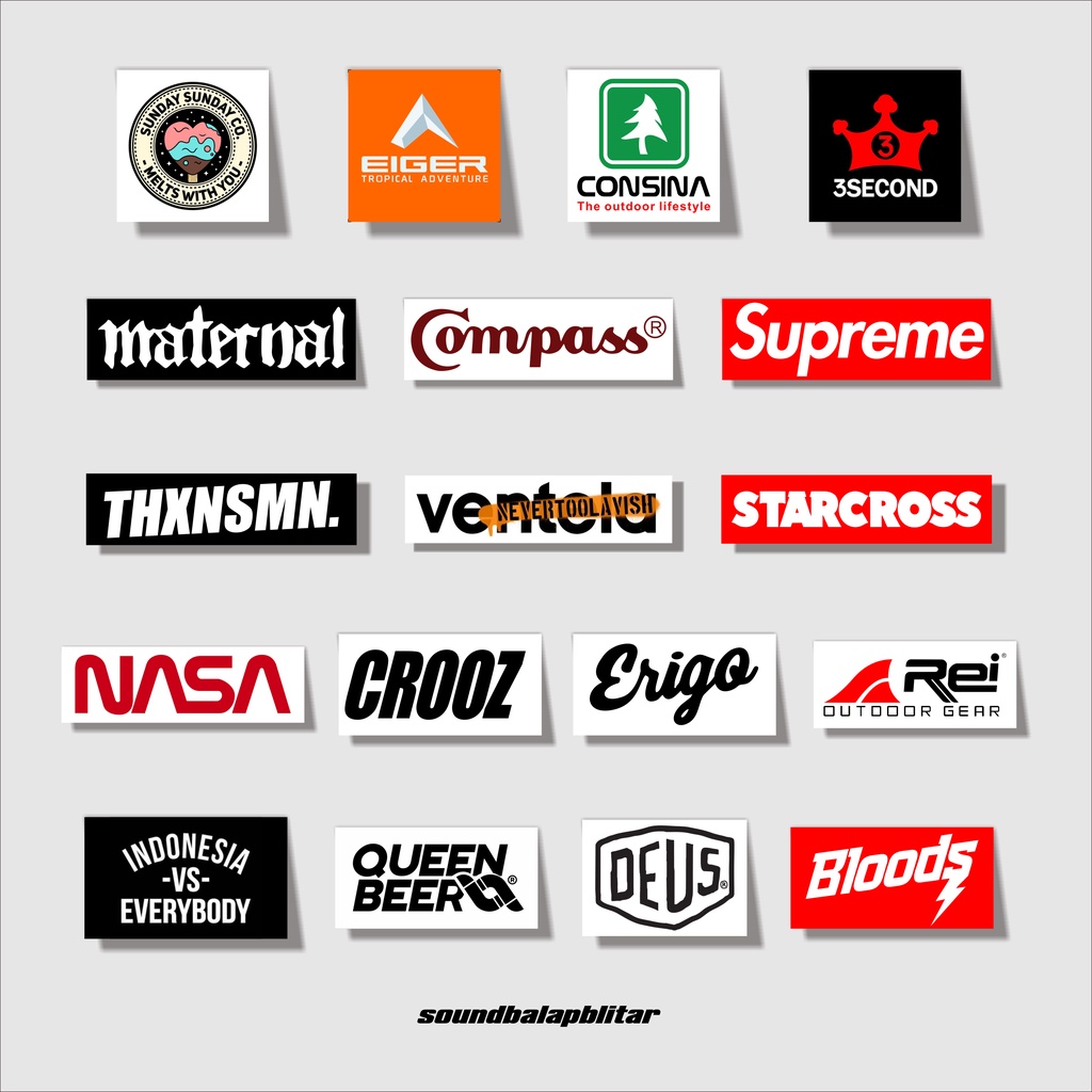 Stiker Distro Clothing Brand (BIJIAN) - Supreme Maternal Erigo