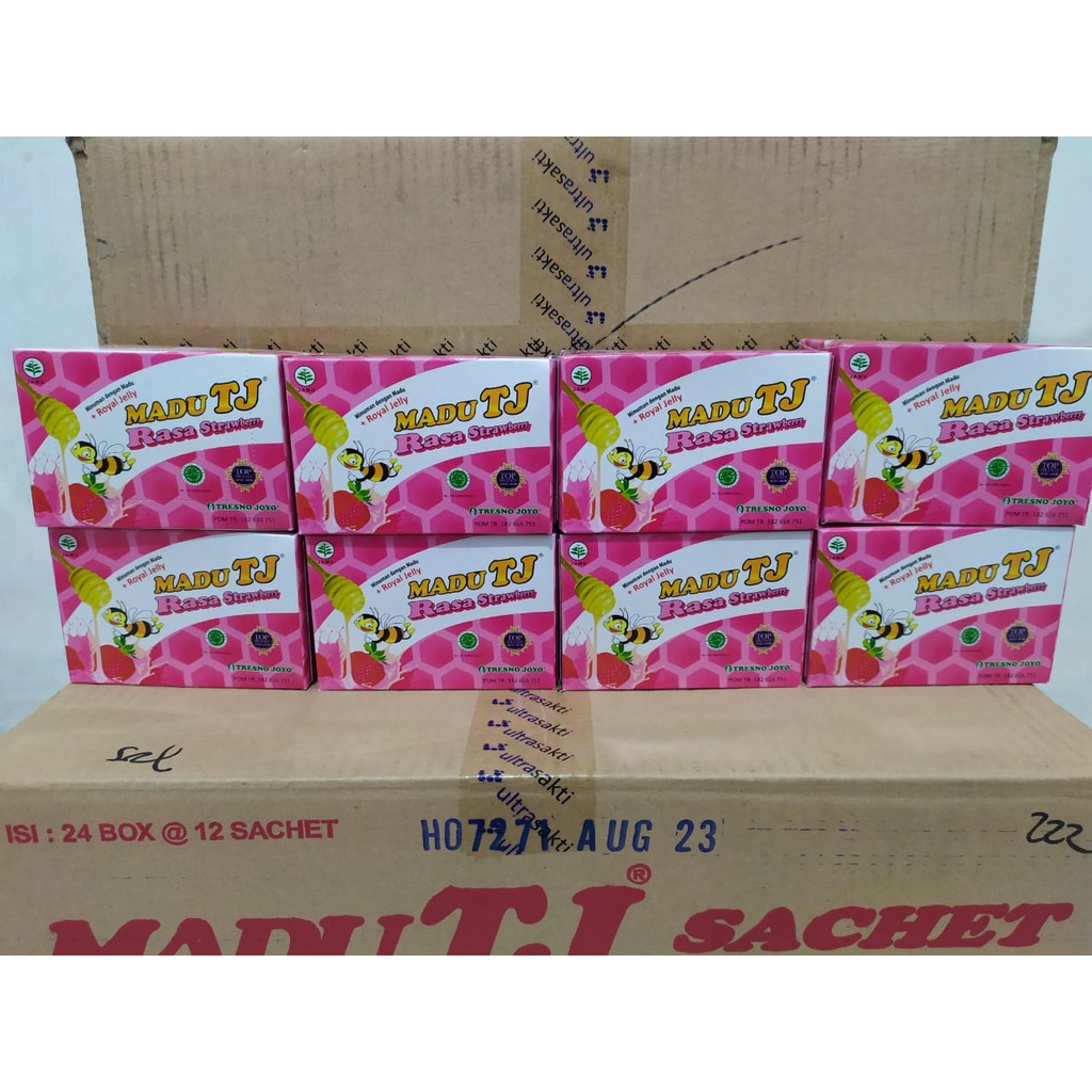 

Madu TJ Sachet strawbeery (isi 12 sachet) Paket 8 Dus