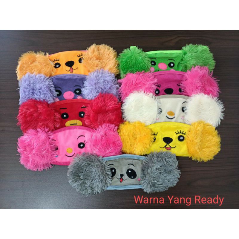 EARMUFF MASKER MASKER ANAK KARAKTER LUCU/UNIK BULU MURAH ANTI DEBU DAN VIRUS USIA 2 - 6 TAHUN MASKER