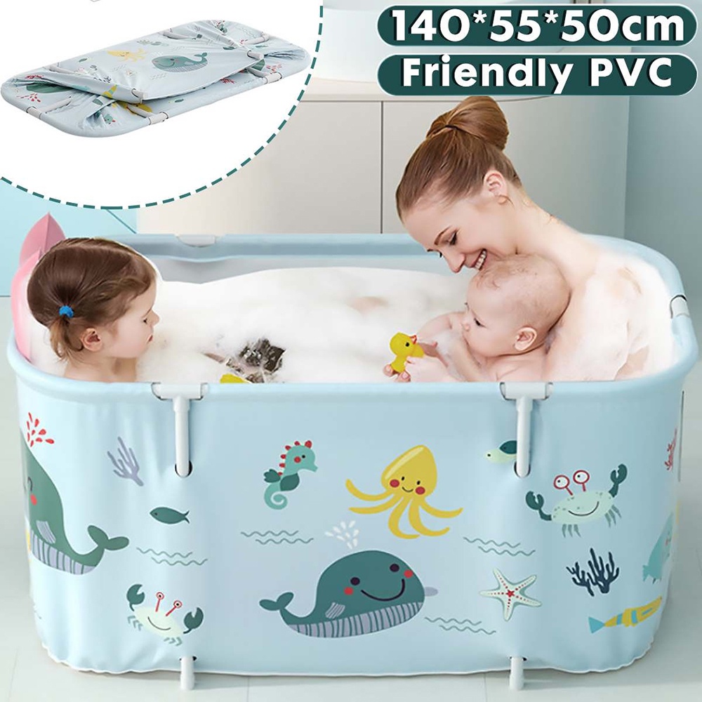 SPA Bathtub Lipat Portable Adult Folding Bath 140x55x50cm - 18403