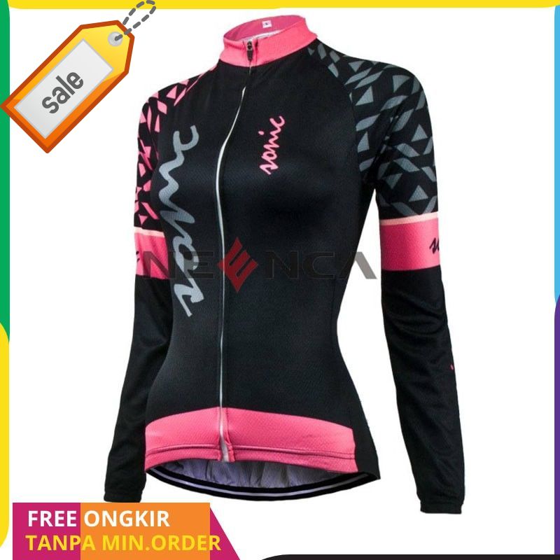 Kaos sepeda wanita Jersey Sepeda Lengan Panjang untuk Wanita K