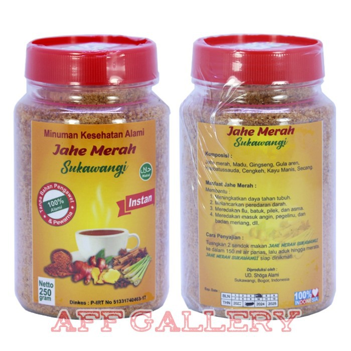 

Jahe Merah Sukawangi 250 gr | Minuman Jahe Merah Sukawangi