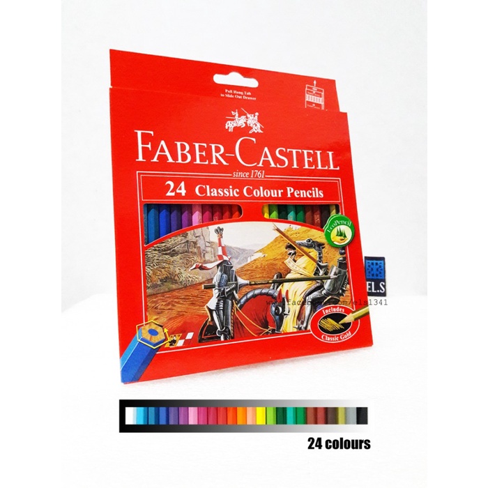 

WARNAPENSIL- FABER-CASTELL CLASSIC COLOUR PENCILS (24 COLOURS) -PENSIL WARNA