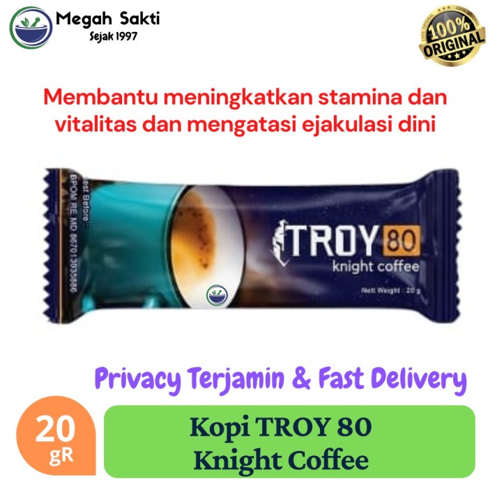 

Troy 80 Instant Coffee Kopi Stamina Pria Kejantanan Asli Herbal BPOM