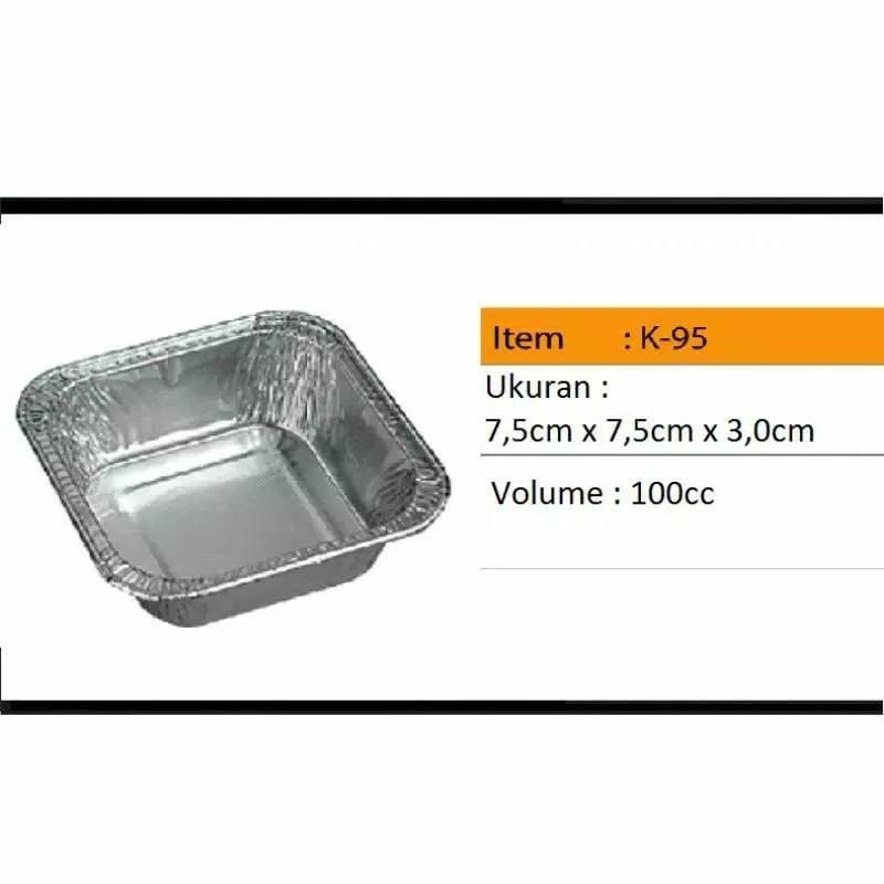 aluminium foil cup k95+tutup