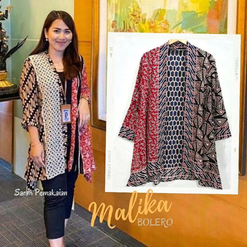 Outer Batik Paris Twotone | Cardigan Batik | Kimono Batik