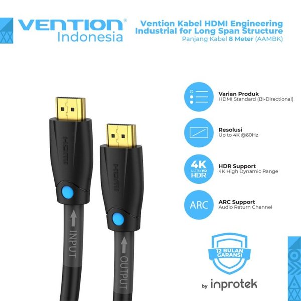 Vention Kabel HDMI 8M for Engineering Industrial Long Span Structure