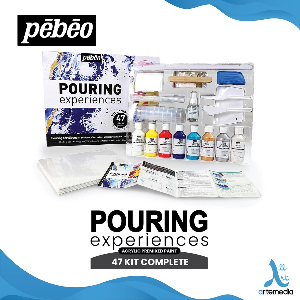 

Pebeo Pouring Experiences 47 Kit Acrylic Pre Mixed Paint