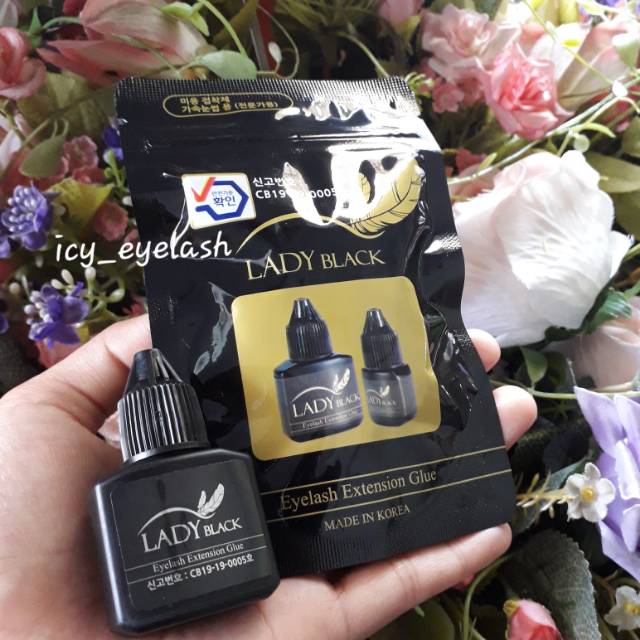 Glue lady black 5g/10g Lady Glue 5g original from korea eyelash extensions lem eyelash extension