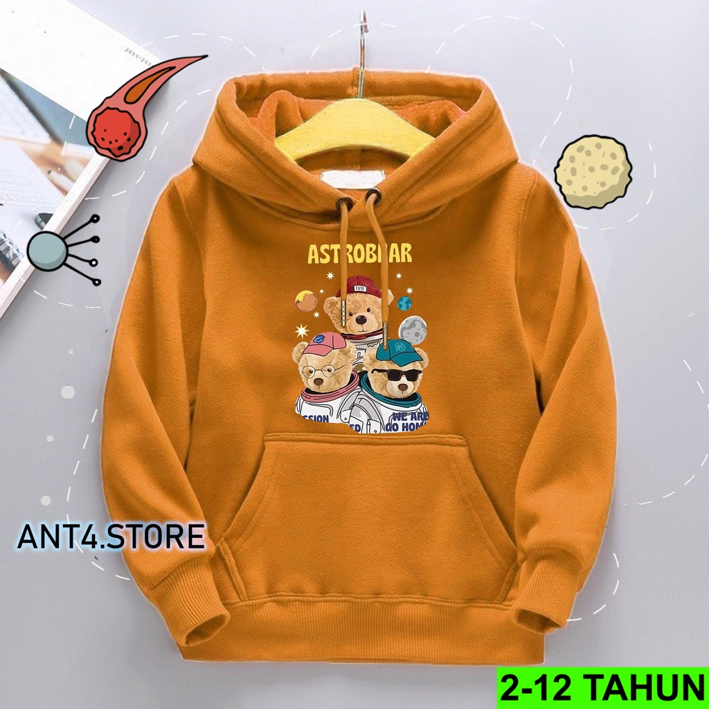 Hoodie BEAR Anak Laki Laki Perempuan / Jaket Anak BEST SELLER  Anak Usia 2 - 12 Tahun / Sweater TERBARU Anak Cewek Cowok  Switer Distro Bisa COD