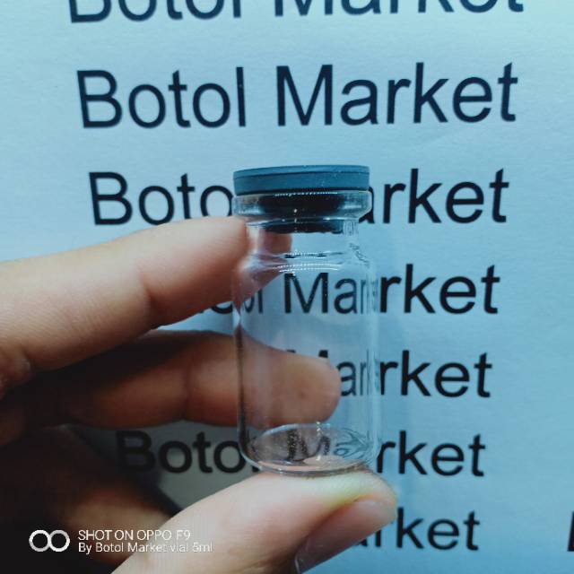 Botol kaca vial tutup karet dan segel almunium 5ml , 8ml ,10ml ,12ml ,15ml