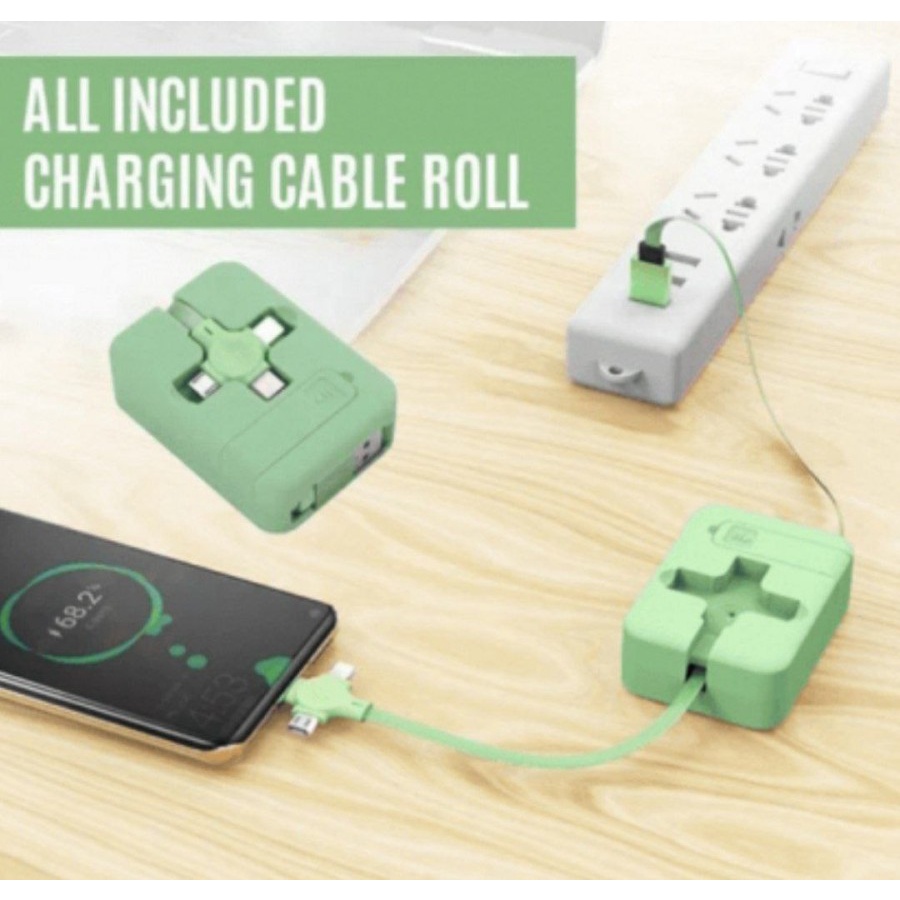 4 In 1 Retractable Charging Cable Roll