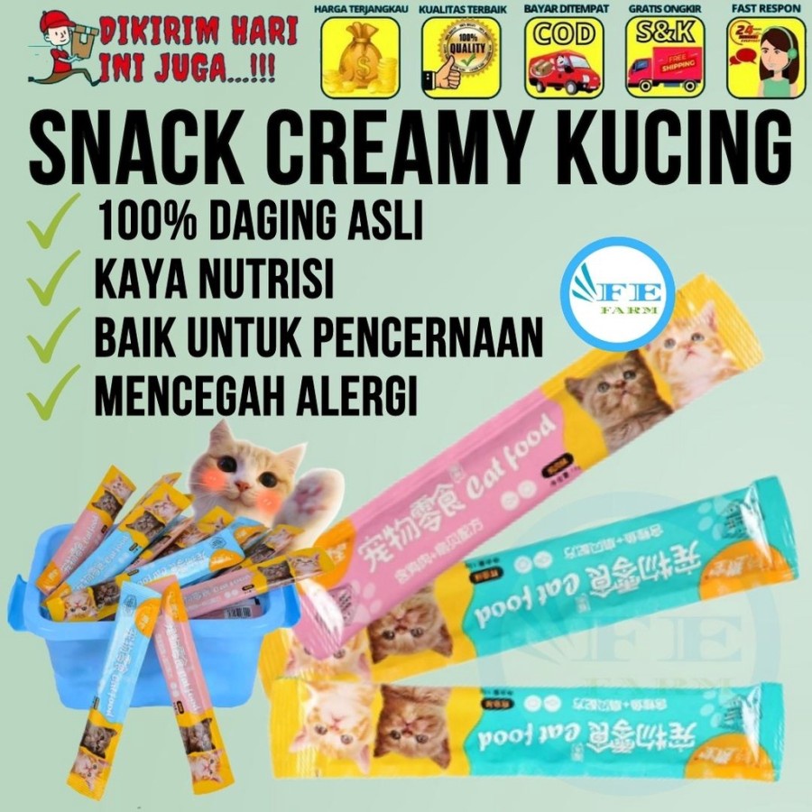 SNACK UNTUK KUCING MIXI CREAMY 15gr SNACK KUCING MAKANAN KUCING