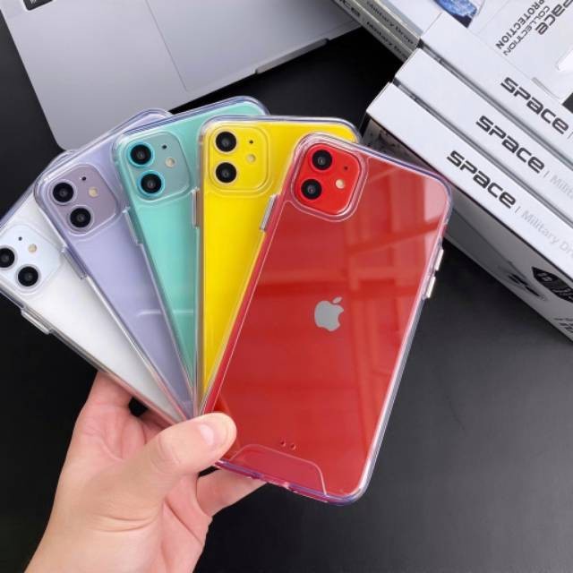 SPACE MILITARY CASE IPHONE 14 PROMAX 14 MAX / PLUS 13 PROMAX 12 PRO MINI 11 X XR XSMAX ACRYLIC SPACE CASE CLEAR BENING HIGH QUALITY + PELINDUNG KAMERA