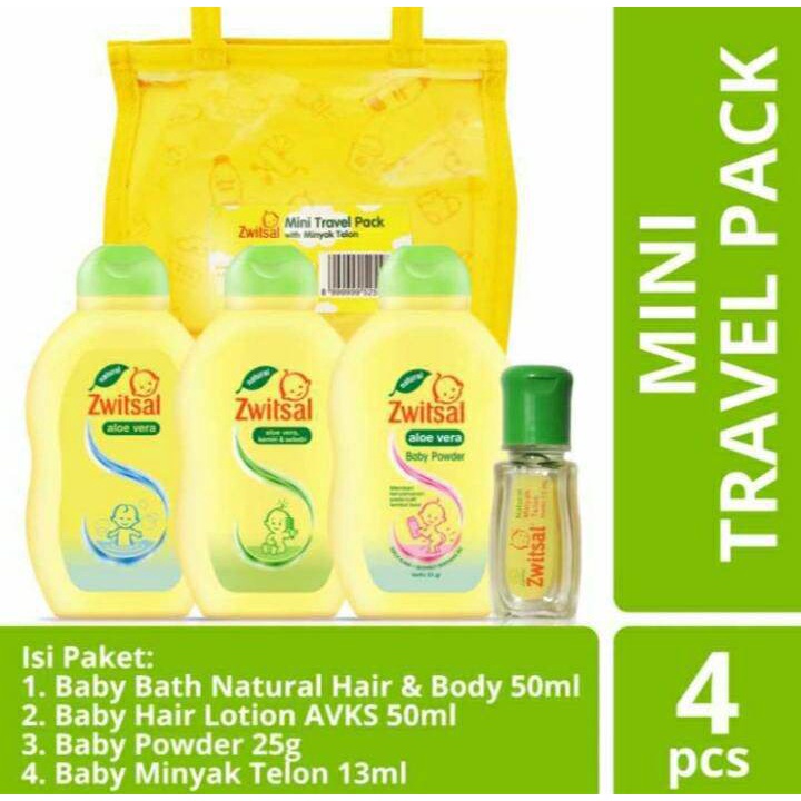 (PAKET HEMAT) Zwitsal Mini Travel Pack Bedak Bayi Minyak Telon Baby Oil Baby Bath Sabun Bayi- Baby G