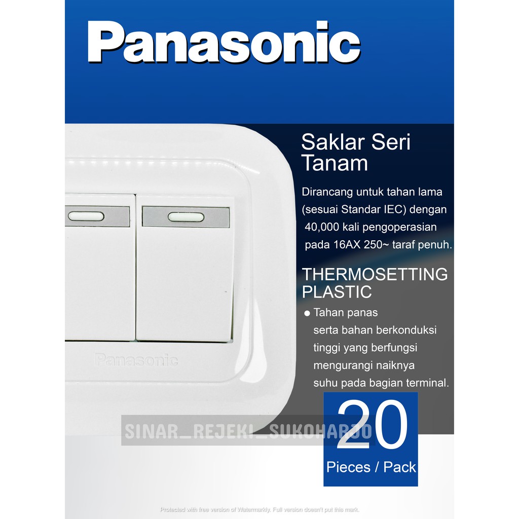 Panasonic Saklar Seri Double Ib Tanam Wej5531 Wej78029 Inbow