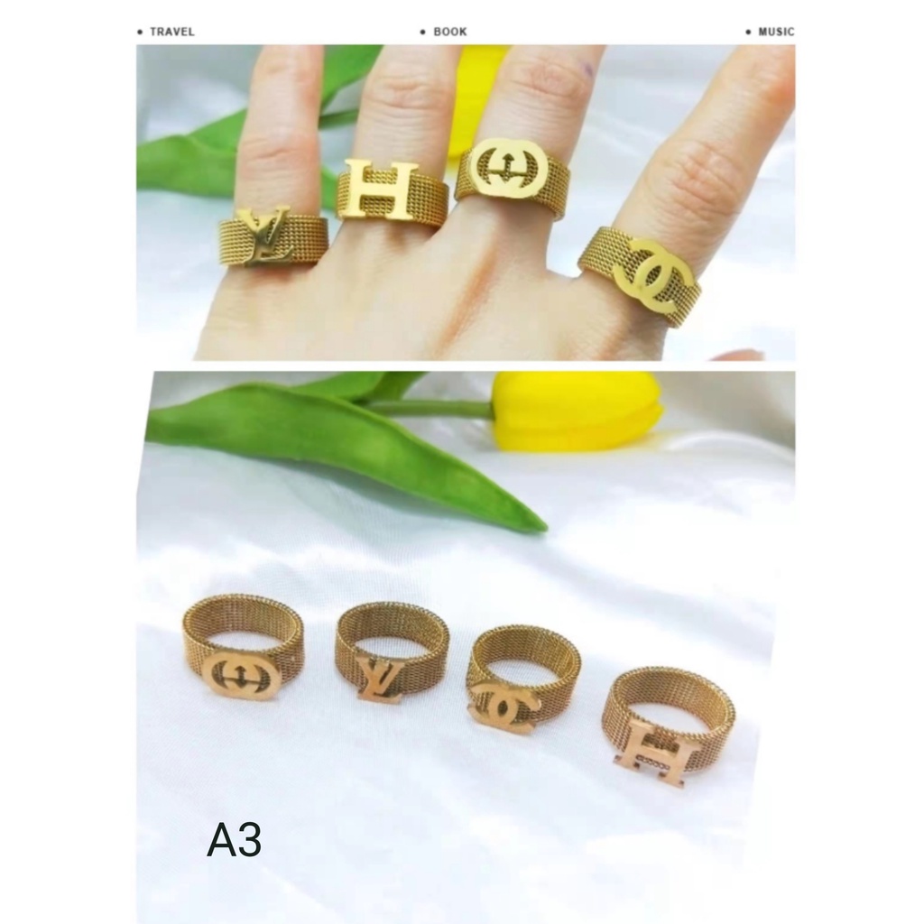 Cincin Titanium Permata Perhiasan Fashion a1-3