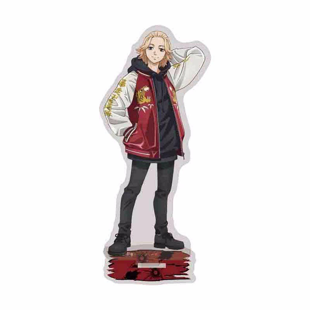 Lanfy Tokyo Revengers Anime Kartun Anime Fans Hadiah Sano Manjiro Hanagaki Takedao Ken Desktop Standing Card Ryumiya Dekorasi Figure Model Plat