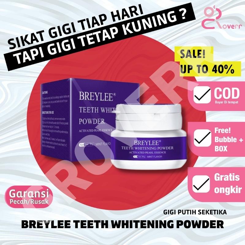 Serbuk Pencerah Pembersih Pemutih Gigi Breylee Teeth Whitening Powder Bubuk Penghilang Karang Kerak 