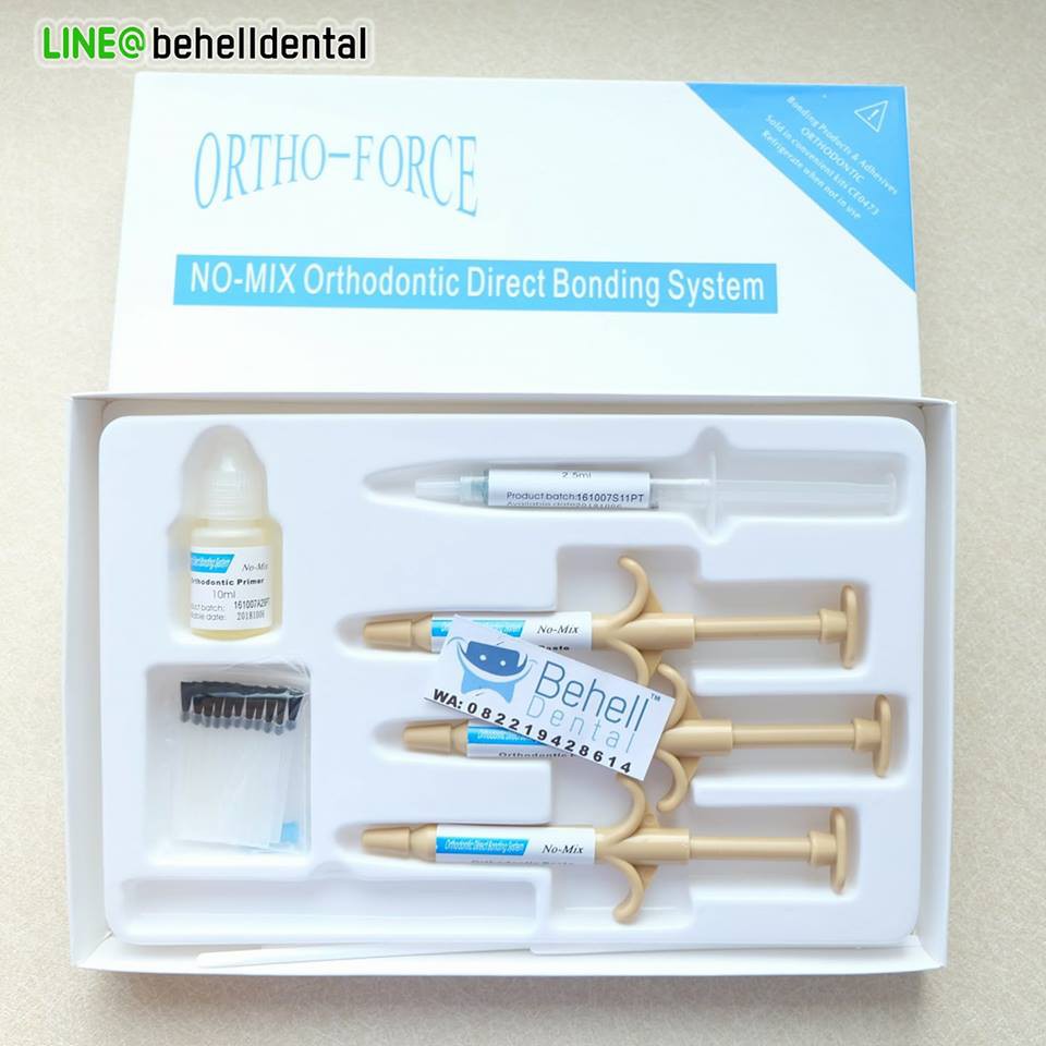 LEM BEHEL ORTHO FORCE KERING TANPA LASER ORIGINAL BIG // Lem Behel Nomix Perekat Behel Permanen Metal / Lem Dental Gel Etching Etsa Primer Paste | Ortho Bracket No-mix Orthoforce BEHELLDENTAL ORI ORIGINAL