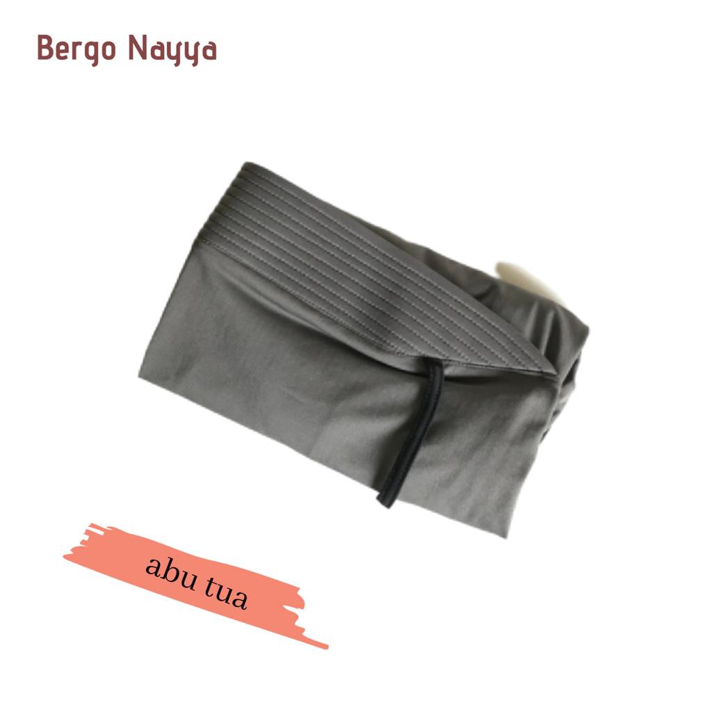 BERGO MARYAM PET TALI / HIJAB INSTAN NAYYA JERSEY-ABU TUA