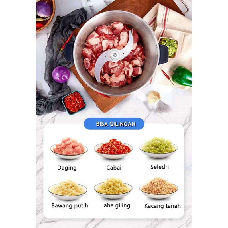 BLENDER DAGING STENLISH KAPASiTAS 2 LITER/ ALAT PENGGILING BUMBU/ BELENDER KAPSUL COPPER