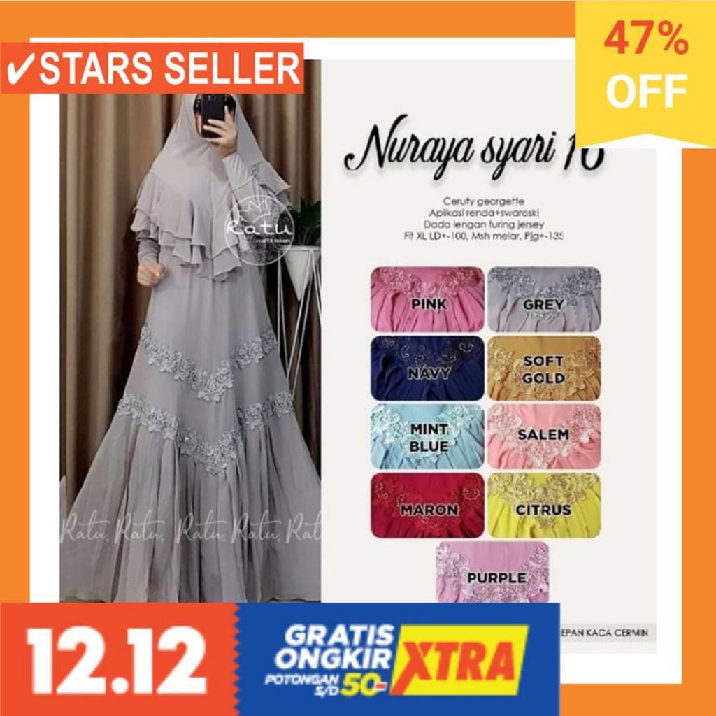 CANTIK LUCU HALUS KAIN PANDS COLLESTION PAND S TURKISH BATIK / NURAYA SYARI 16 GAMIS SWAROSKY PESTA