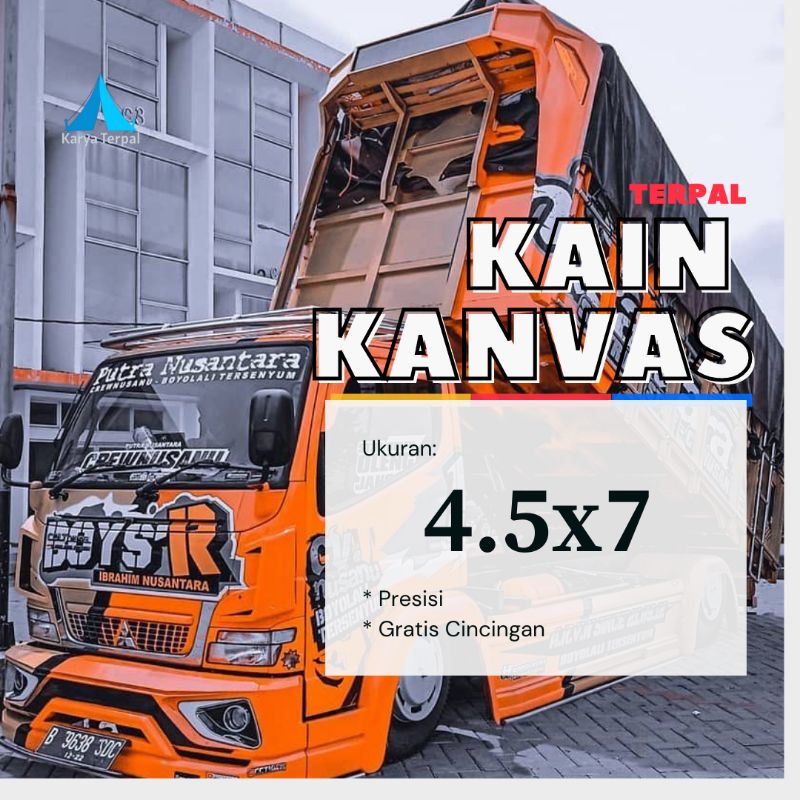 TERPAL TRUK KAIN KANVAS 4.5X7