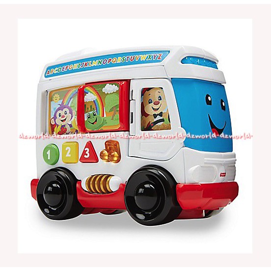 Fisher Price Laugh&amp;Learn Learn Around Town Bus Mainan Bus Untuk Bayi