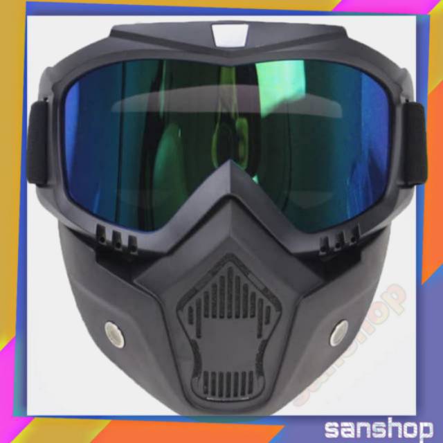 Kacamata google helm masker motor set | cross | trail