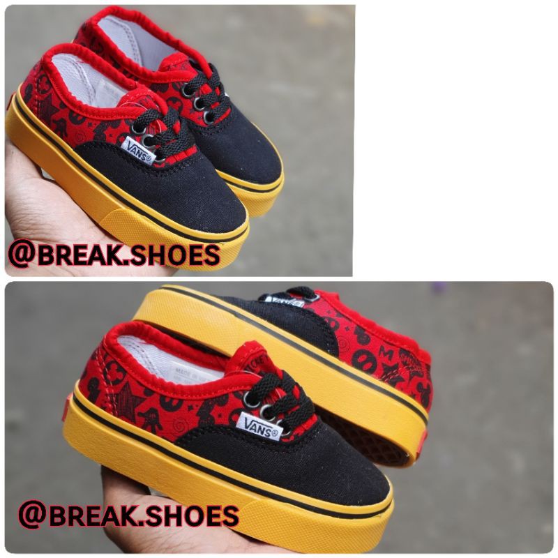 SEPATU VANS ANAK MICKY MOUSE TALI / SLIP ON / ALAS KAKI ANAK LAKI DAN PEREMPUAN