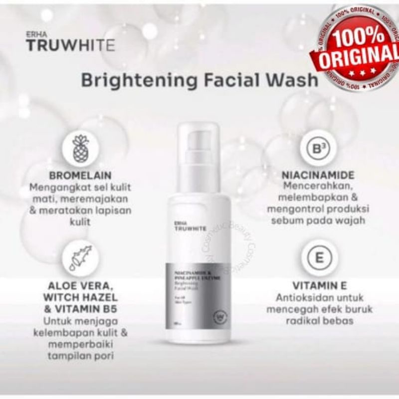 Jual Promo Erha Truwhite Brightening Facial Wash Ml Shopee Indonesia