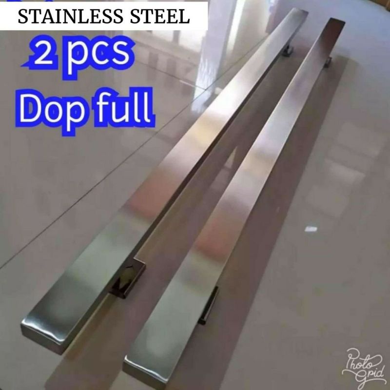 panjang 120cm Gagang pintu rumah Panjang handle pintu rumah stainless 1,2 meter FuLL HITAM