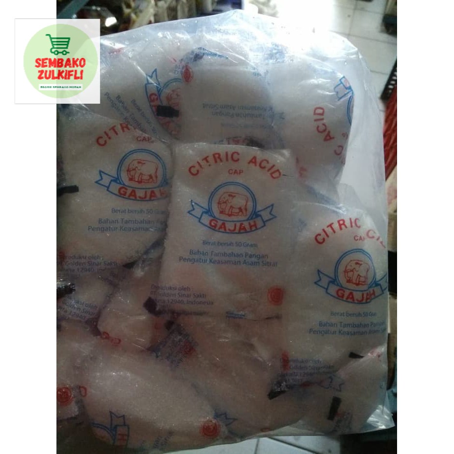 

Citric Acid Cap Gajah CITRUN isi 20 pcs / PACK