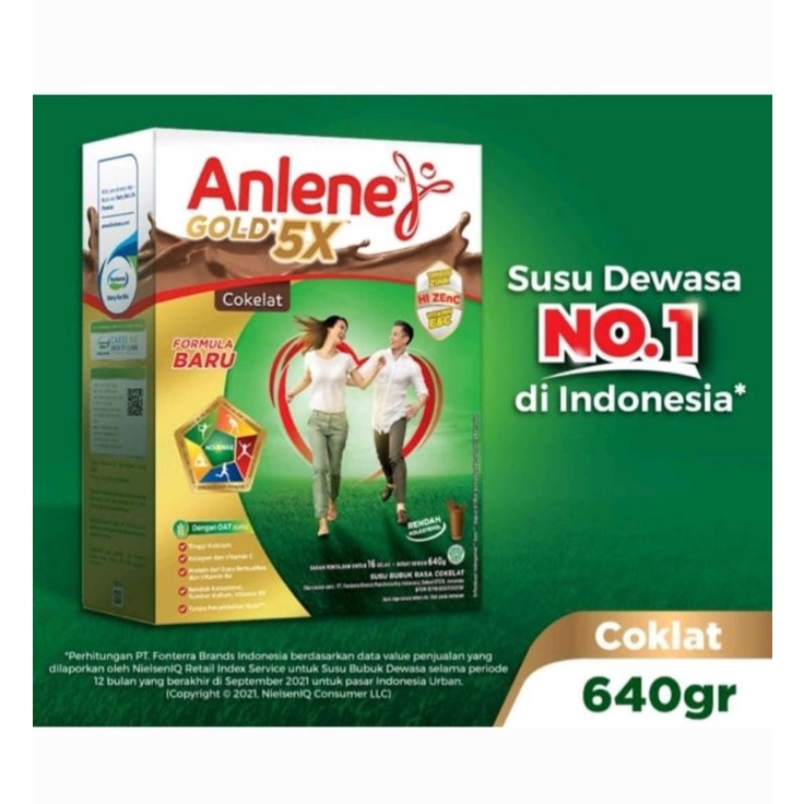 

ANLENE GOLD PLUS Vanila/ Coklat 640g. Exp.date: Des 2023. Packing : kardus.