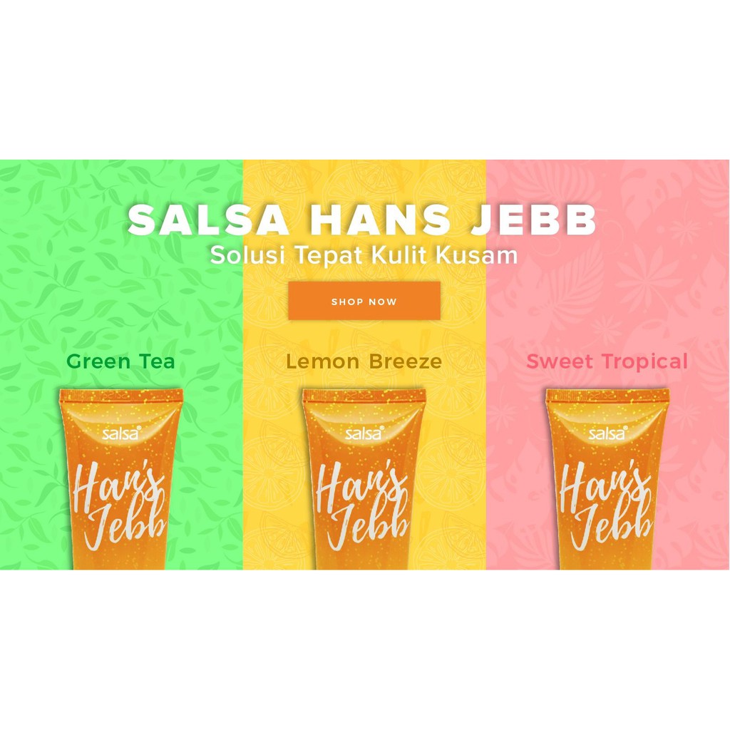 ❤ BELIA ❤ Salsa Hans Jebb Gel Skin Cleanser Perontok Daki | Green Tea Lemon Breeze Sweet Tropical