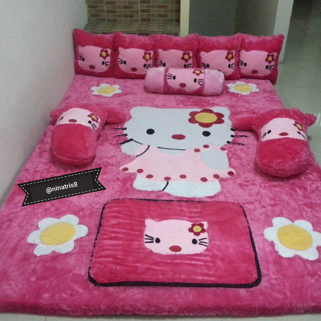 Karpet Karakter Bulu Rasfur Murah Inoac 5cm Uk 150x200 Motif Hello Kitty Pink Shopee Indonesia