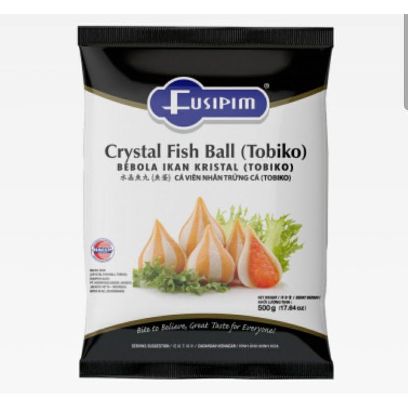 

Fusipim Crystal Fish Ball Tobiko / Baso Ikan Isi Telur Ikan | Berat Bersih 500gr