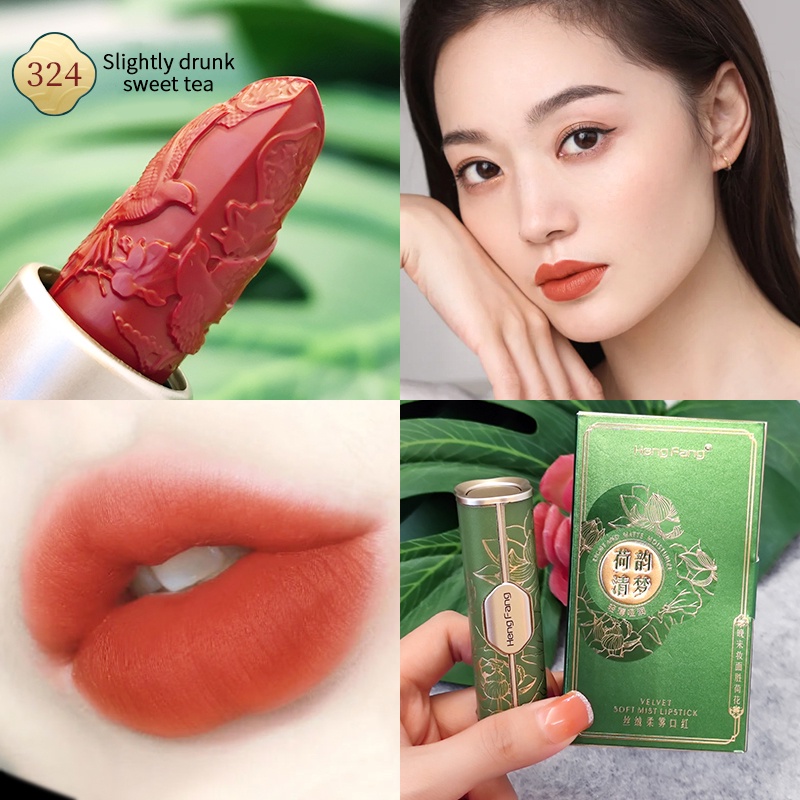 Lip Heng Fang Lipstik Ukiran Mate Super Elegant dan Klasik