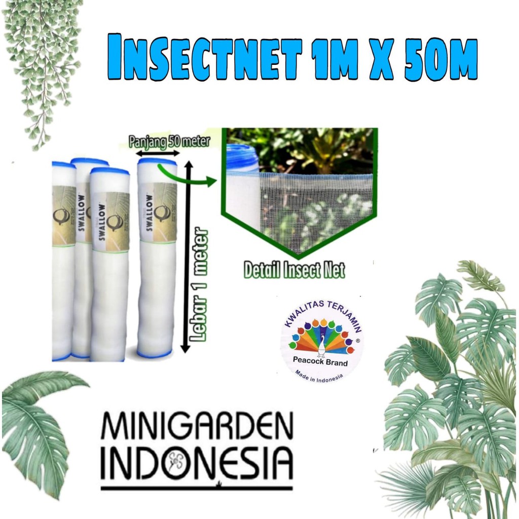 INSECTNET PUTIH (JARING SERANGGA) PER ROLL 1M X 50M