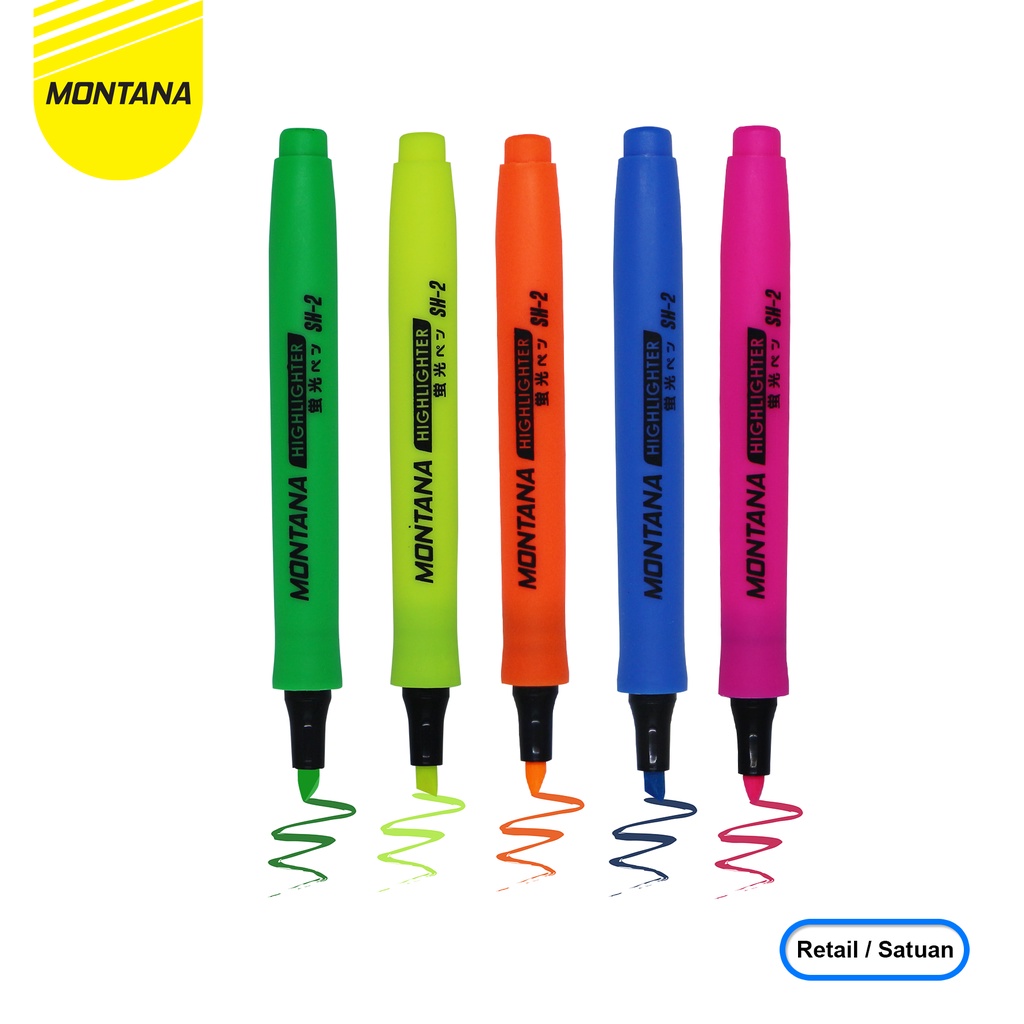 

MONTANA Highlighter Stabilo 1 Pcs Color Marker Penanda Berwarna SH-2 Retail