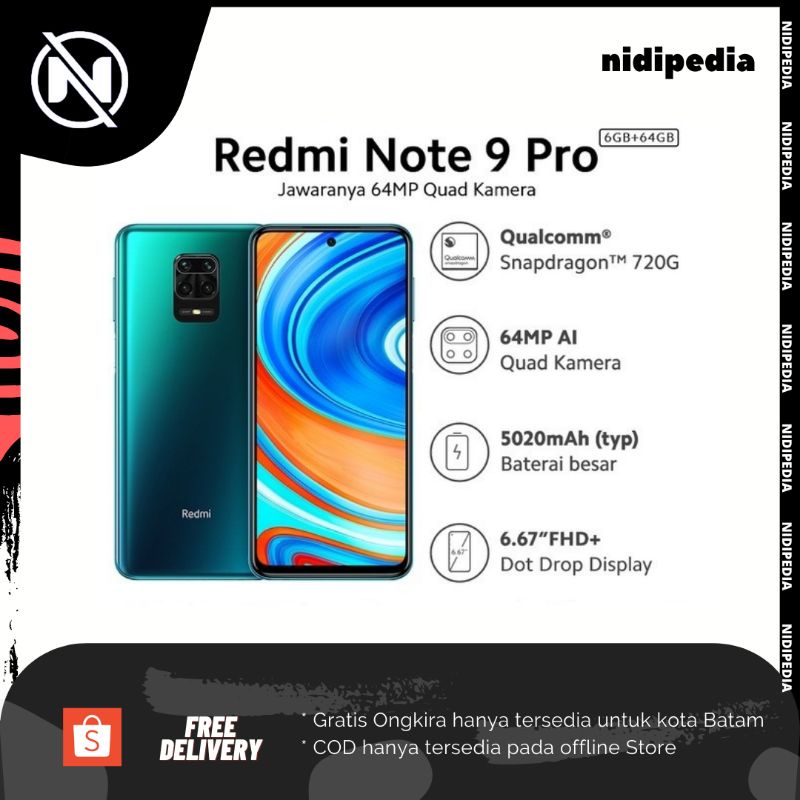 Xiaomi Redmi Note 9 Pro Aurora Blue 8GB+128GB Snapdragon720G 5020mAh
